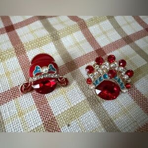 Chinese Wedding Bride & Groom Stud Earrings